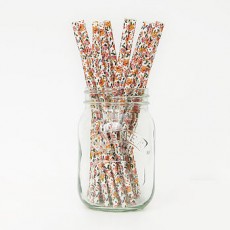 Paper Straws - Vintage Floral x25 